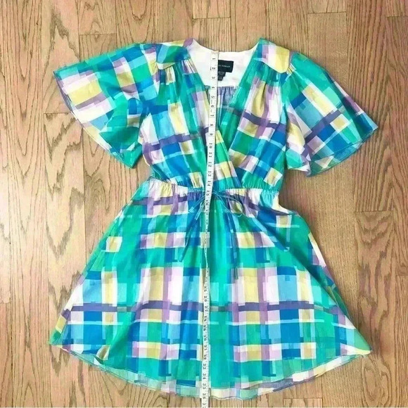 Donna Morgan Women’s Plaid Marina Mini Dress Size Medium - Picture 11 of 15